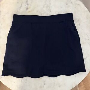 Navy Scalloped Women's Golf Skirt